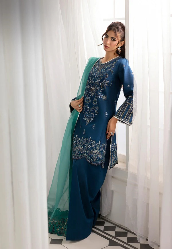 PS-US-1 EMBROIDERED SILK UNSTITCHED 3 PCS