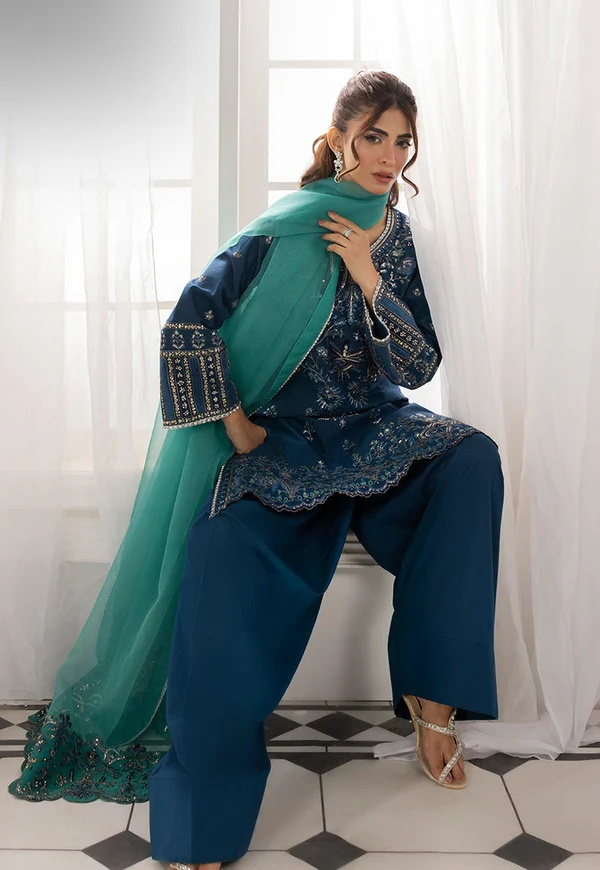 PS-US-1 EMBROIDERED SILK UNSTITCHED 3 PCS