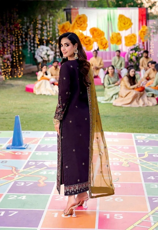 PS-S-3 EMBROIDERED PAPER COTTON STITCHED 3 PCS