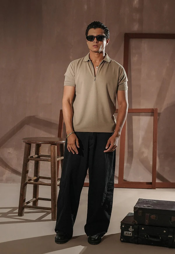 PS-WW-2 ZIPPER POLO T-SHIRT 1 PC