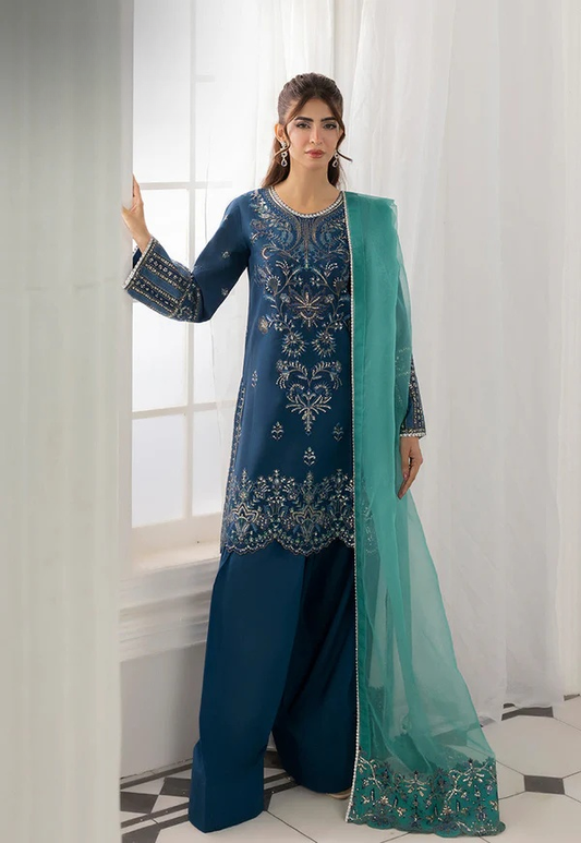 PS-US-1 EMBROIDERED SILK UNSTITCHED 3 PCS