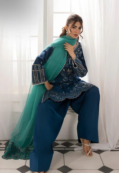 PS-US-1 EMBROIDERED SILK UNSTITCHED 3 PCS